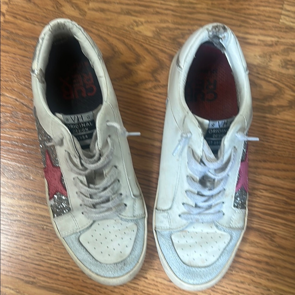 Vintage Havana White and Pink Sneakers Low-Top Casual